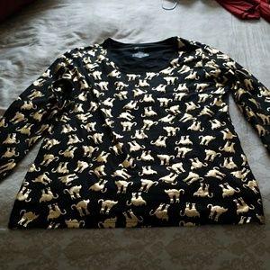 Black, spandex scoop neck top